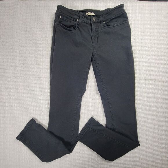 Eileen Fisher Denim - Eileen Fisher Skinny Jeans Black Mid Rise Size‎ XXS Organic Cotton READ